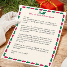 Vintage Airmail Christmas Letter from Santa