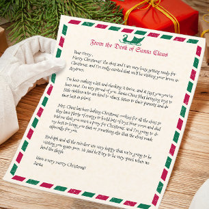 Vintage Airmail Christmas Letter from Santa