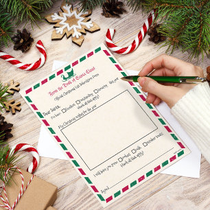 Vintage Airmail Christmas Letter To Santa