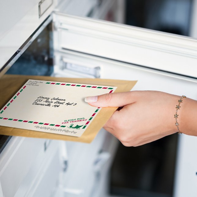 Vintage Airmail Shipping From Santa Christmas  Envelope (Creator Uploaded)