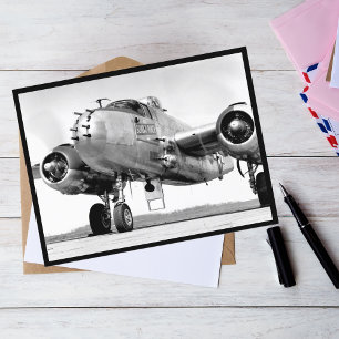 Vintage Airplane photo, Cool Aviation Birthday Postcard