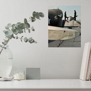 Vintage airplane Photo Pilots Cool Aviation  Poster