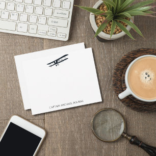 Vintage Airplane Pilot Aviator Modern Custom Card