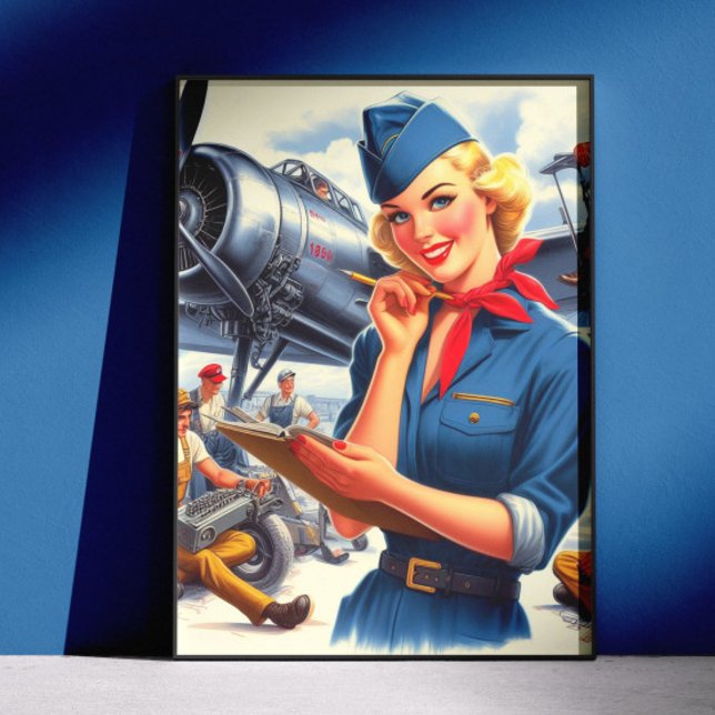 Vintage Airplane Pin-up Poster (Creator Uploaded)