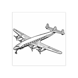 Vintage airplane rubber stamp