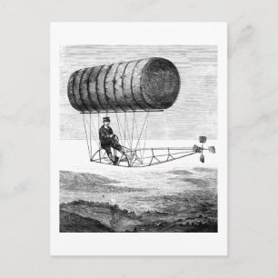 Vintage Airship / Balloon Blimp Dirigible Postcard
