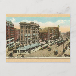 Vintage Akron Ohio Travel Post Card