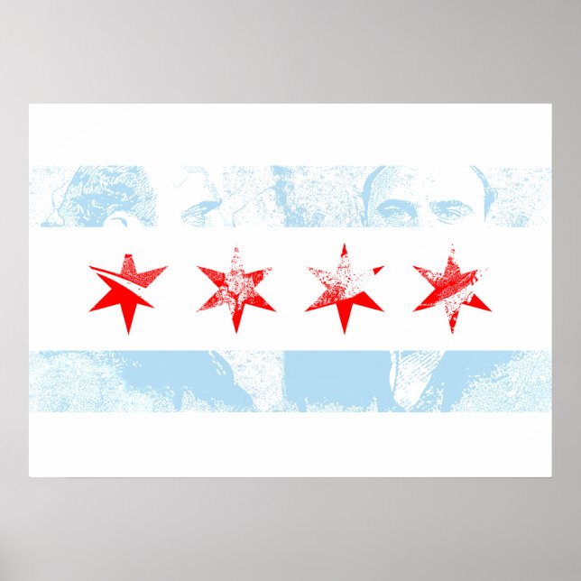Vintage Al Capone Flag of Chicago Poster (Front)