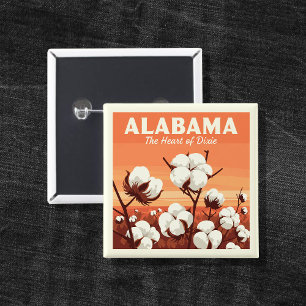 Vintage Alabama 15 Cm Square Badge