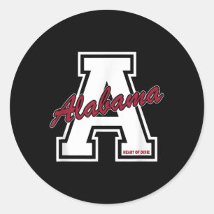 Vintage Alabama Heart Of Dixie  Classic Round Sticker