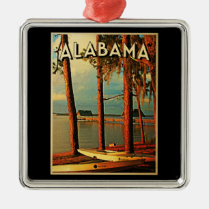 Vintage Alabama Metal Ornament