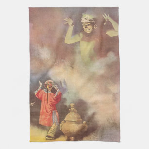 Vintage Aladdin and the Genie of the Lamp, Godwin Tea Towel