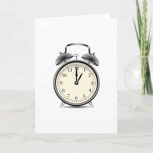 Vintage Alarm Clock Card