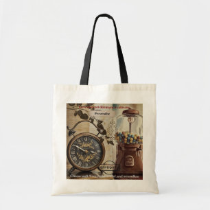 Vintage Alarm Clock Sweet Vending Machine Quotes Tote Bag