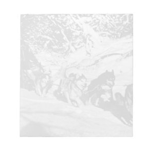 Vintage Alaska eskimo Malamute sled racing 1970 Notepad