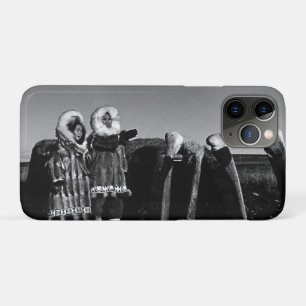 Vintage Alaska Fur clad eskimo arctic sod igloo iPhone 11 Pro Case