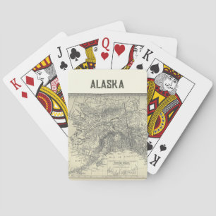 Vintage Alaska Map Playing Cards