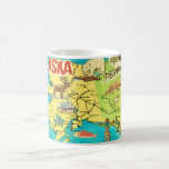 Vintage Alaska Map Postcard Mug<br><div class="desc">A wonderful old,  vintage postcard from the State of Alaska repurposed!</div>