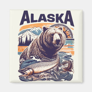 Vintage Alaska Nature Magnet
