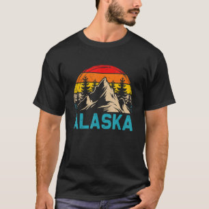 Vintage Alaska Retro Mountains Alaskan The Last Fr T-Shirt