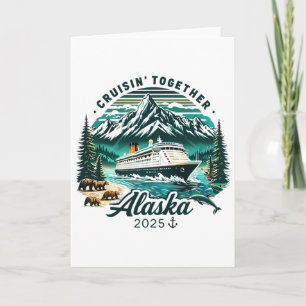Vintage Alaskan Cruise Adventure 2025 Retro Family Card