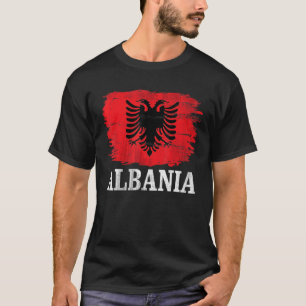 Vintage Albania Flag For Albanian T-Shirt