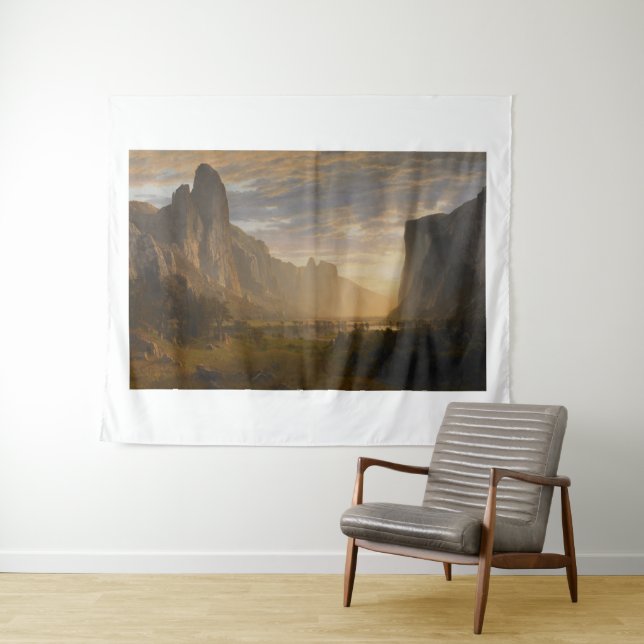Vintage Albert Bierstadt Valley of the Yosemite Tapestry (In Situ (Horizontal))
