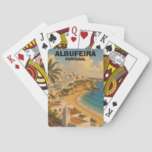 Vintage Albufeira Portugal Algarve Travel Playing Cards