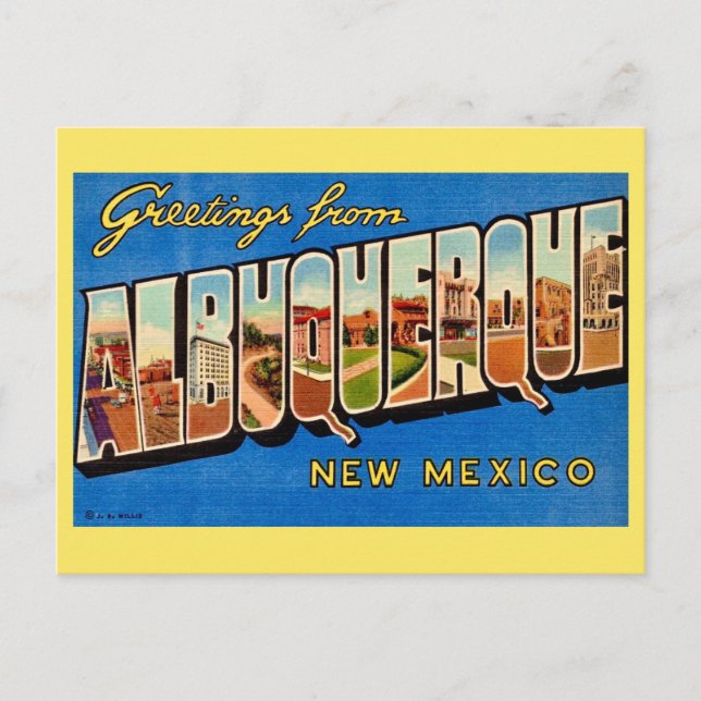 Vintage Albuquerque NM Greeting Postcard (Front)