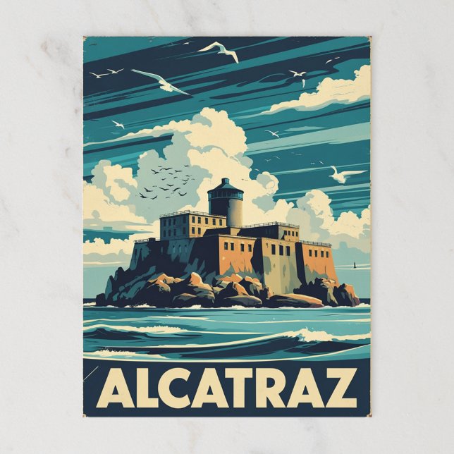 Vintage Alcatraz Island Prison Lighthouse Postcard (Creator Uploaded)