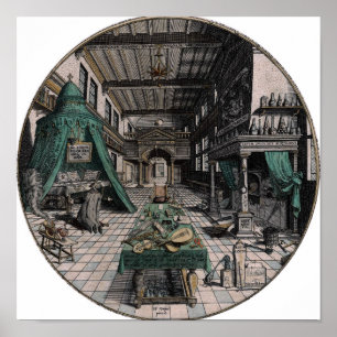 Vintage Alchemical Illustration Poster