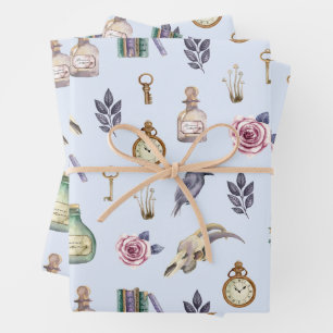 Vintage Alchemy Pattern  Wrapping Paper Sheet