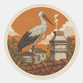 Vintage Alentejo Portugal Travel Classic Round Sticker