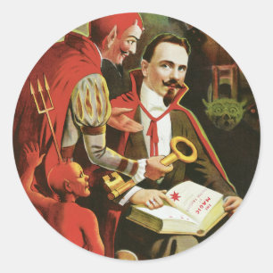 Vintage Alexander Fredrik Magic Poster Classic Round Sticker