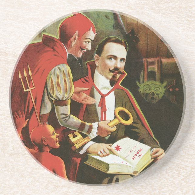 Vintage Alexander Fredrik Magic Poster Coaster (Front)