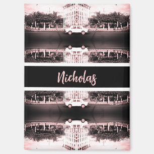 Vintage Algeria Algiers cars building Magnet