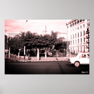 Vintage Algeria Algiers city center Poster