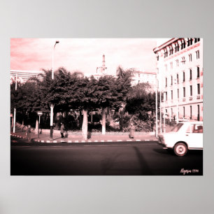 Vintage Algeria Algiers city center Poster