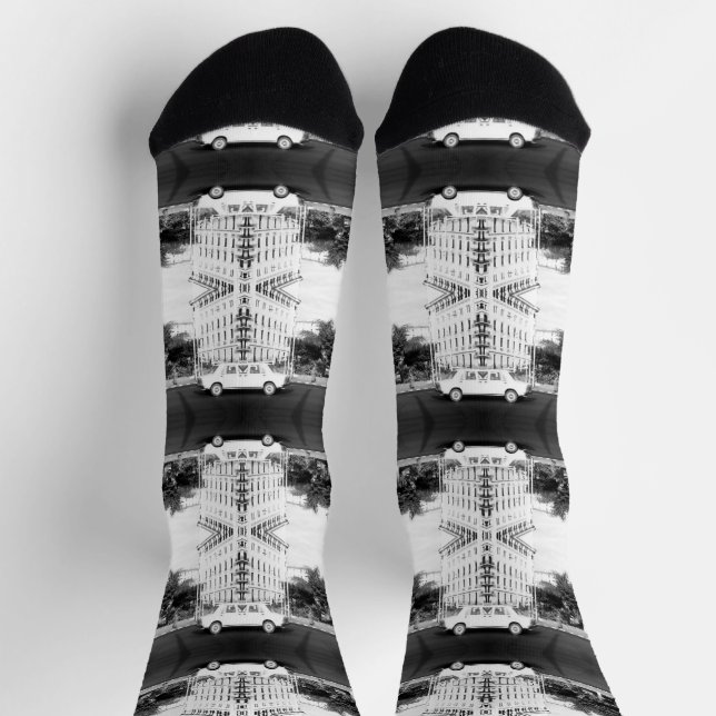 Vintage Algeria Algiers city centre Socks (Top)