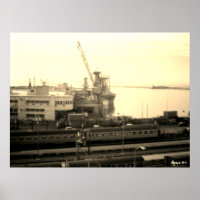 Vintage Algeria Algiers port overview