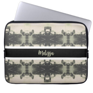 Vintage Algeria Algiers street building Postcard Laptop Sleeve