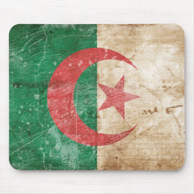 Vintage Algeria Flag Mouse Pad (Front)