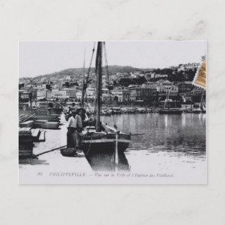 Vintage Algeria Philippeville Fishing boat, 1912 Postcard