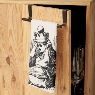Vintage Alice in Wonderland, Alice as the Queen Tea Towel