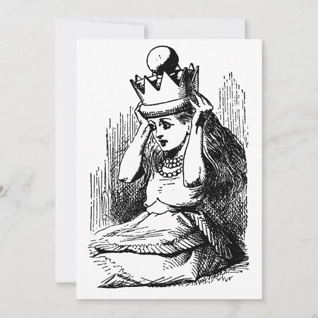 Vintage Alice in Wonderland, Alice w Queen's Crown (Front)