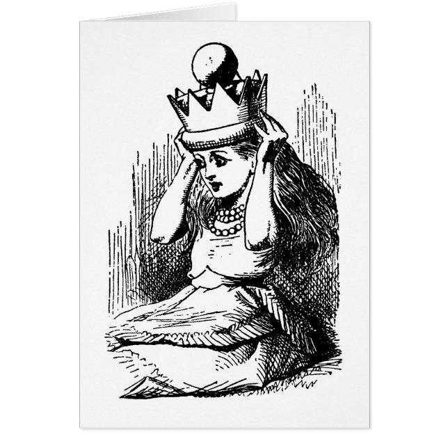 Vintage Alice in Wonderland, Alice w Queen's Crown (Front)