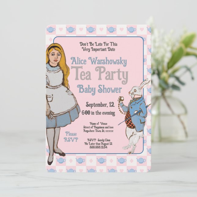 Vintage Alice in Wonderland  Baby Shower Girl (Standing Front)