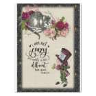 Vintage Alice in Wonderland Cat and Mad Hatter