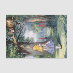 Vintage Alice in Wonderland Cheshire Cat Decoupage Tissue Paper