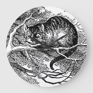 Vintage Alice in Wonderland, Cheshire Cat Large Clock